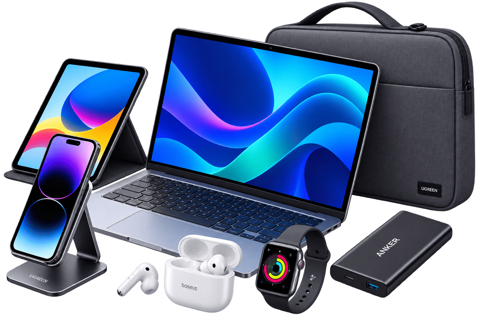 Laptop tablet smartphone and technology accessories